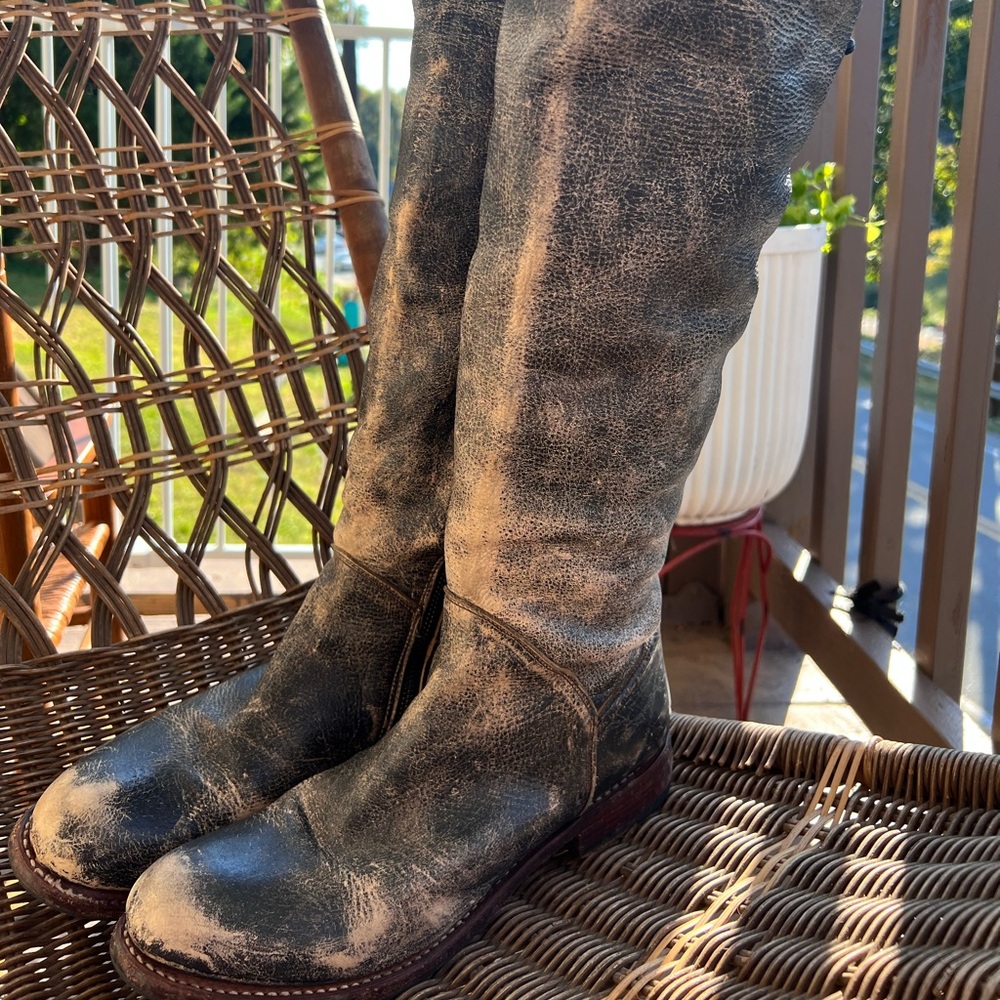 Bed Stu Manchester Cobbler Series (RARE) distressed calf tie boots